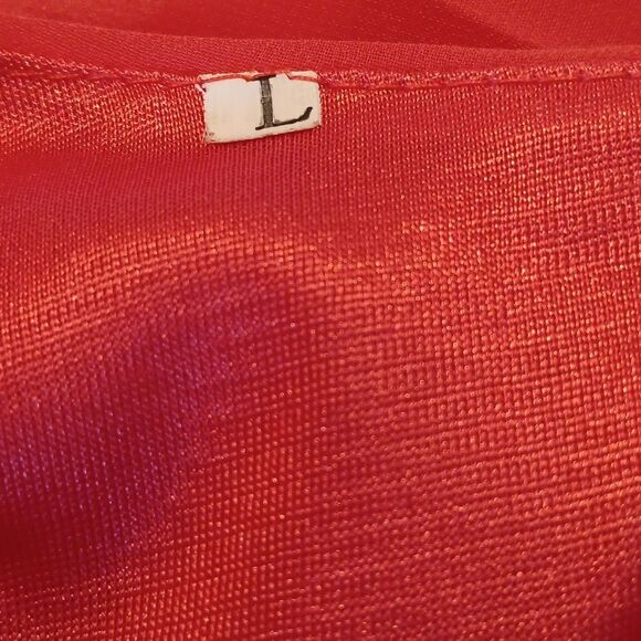 Rich Persimmon Tiered Sleeveless Midi Dress . Cocktail. Wedding - Picture 9 of 10